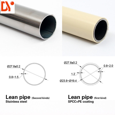 Factory Specialized Customize ESD ABS Coated Pipes Plastic Coated Steel Pipe Lean Pipe Lean Tube For Lean Rack System