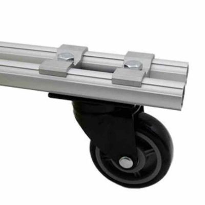 DYE28-02 Castor Wheel Mounting Base Wheel Support Bracket For Lean Rack System