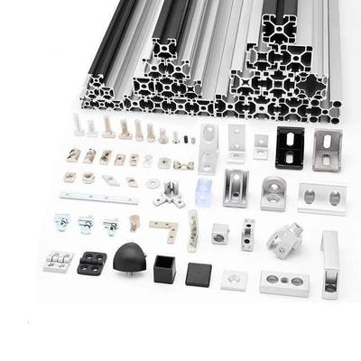45*45 Factory Aluminium Extrusion Profil Frame T Slot Custom Extruded Anodized Industrial Aluminum Profiles