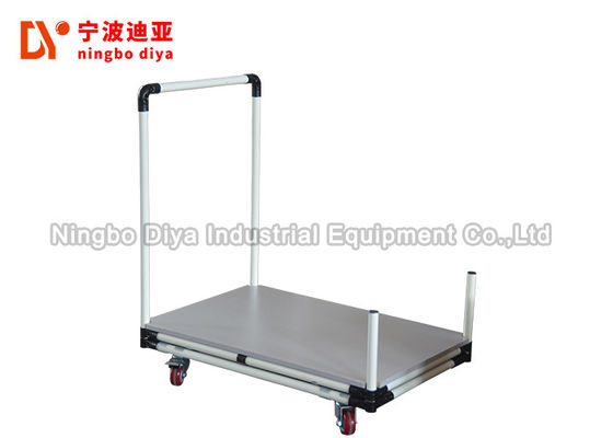 Industrial Lean Pipe Mobile Tool Cart , Workshop Trolley Cart With 3" PU Casters