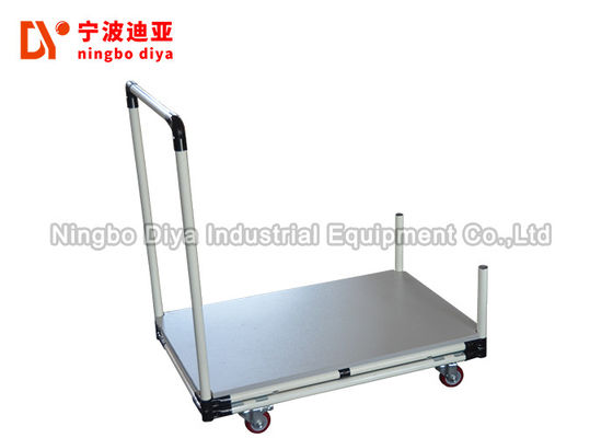 Industrial Lean Pipe Mobile Tool Cart , Workshop Trolley Cart With 3" PU Casters