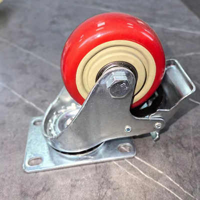 3 Inch Medium Flat Casters Industrial Casters Wheels Furniture Medical Swivel Castor  Caster Wheel for Trolley with brake