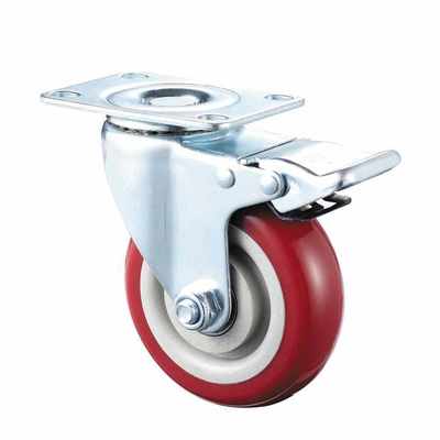 3 Inch Medium Flat Casters Industrial Casters Wheels Furniture Medical Swivel Castor  Caster Wheel for Trolley with brake
