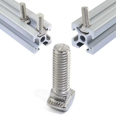 T Slot Hammer Head 304 Stainless Steel Channel T Bolts Screws for Slot 10mm Aluminum Profile