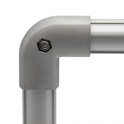 DYJ19-A15 Metal Tube Fittings Two Way Round 90 Degree Elbow Connector Aluminium Pipe Joint Pipe Connector