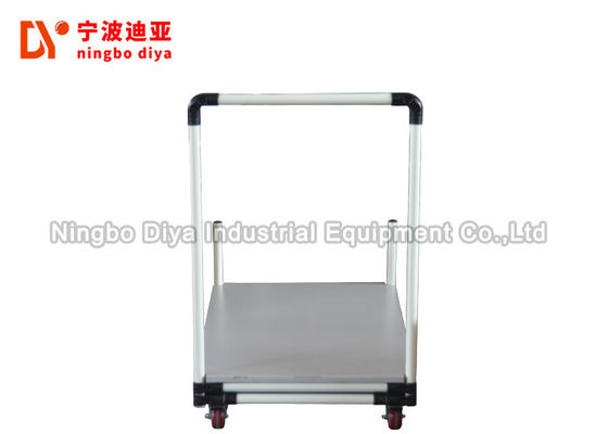 Industrial Lean Pipe Mobile Tool Cart , Workshop Trolley Cart With 3" PU Casters